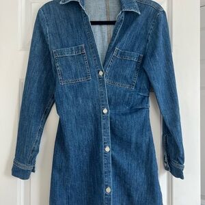 Le Jean Button Up Denim Dress